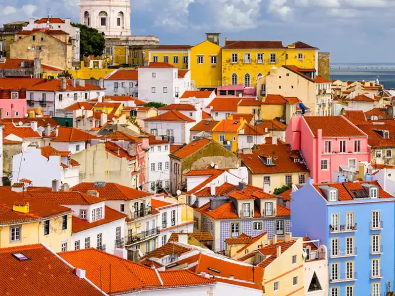 Colourful rooftops of Lisbon's old town